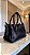Bolsa Satchel 100% Couro Preta Divisões - Imagem 2