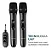 Microfone Aiwa Duplo Sem Fio Karaokê Aws-mic-01 P10 Uhf Preto - Imagem 6