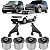 KIT 4 BUCHA BANDEJA DIANTEIRA SUPERIOR DISCOVERY 3 4 2004/.. - Imagem 1