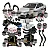KIT 30 BUCHAS SUSPENSÃO DIANTEIRA TRASEIRA FUSION 3.0 AWD 4X4 2009 A 2012 - Imagem 1