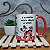 Caneca Alça e Interior Vermelho - Queria ser grego Mickey e Minnie - Imagem 3