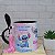 Caneca Sou uma pessoa calma vocês que me estressam - Stitch - alça com colher - Imagem 4