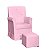 Poltrona Amamentação Balanço + Puff Suzi Corino Rosa - Imagem 1