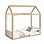 Mini Cama Montessoriana Zoe Branco Fosco com Amadeirado - Imagem 1