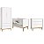 Quarto de Bebê Berço + Cômoda + Guarda Roupa Branco Classic - Imagem 6