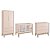 Quarto de Bebê Berço + Cômoda + Guarda Roupa Rosa Classic - Imagem 6