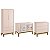 Quarto de Bebê Berço + Cômoda + Guarda Roupa Rosa Classic - Imagem 1