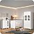 Quarto de Bebê Berço + Cômoda + Guarda Roupa Katatau Branco Brilho - Imagem 2