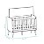 Quarto de Bebê Berço + Cômoda + Guarda Roupa Retrô Branco Theo - Imagem 11