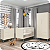 Quarto de Bebê Berço + Cômoda + Guarda Roupa Retrô Areia Theo - Imagem 2