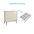 Quarto de Bebê Berço + Cômoda + Guarda Roupa Retrô Areia Theo - Imagem 9