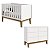 Quarto de Bebê Berço Mini Cama + Cômoda 6 Gavetas Branco Classic - Imagem 1