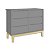 Quarto de Bebê Berço Mini Cama + Cômoda 6 Gavetas Cinza Classic - Imagem 10