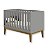 Quarto de Bebê Berço Mini Cama + Cômoda 6 Gavetas Cinza Classic - Imagem 3