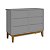 Quarto de Bebê Berço Mini Cama + Cômoda 6 Gavetas Cinza Classic - Imagem 5