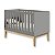 Quarto de Bebê Berço Mini Cama + Cômoda 6 Gavetas Cinza Classic - Imagem 8