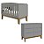 Quarto de Bebê Berço Mini Cama + Cômoda 6 Gavetas Cinza Classic - Imagem 1