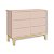 Quarto de Bebê Berço Mini Cama + Cômoda 6 Gavetas Rosa Classic - Imagem 10
