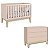 Quarto de Bebê Berço Mini Cama + Cômoda 6 Gavetas Rosa Classic - Imagem 6