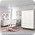 Quarto de Bebê Berço + Cômoda Sapateira + Guarda Roupa 3 Portas Branco Classic - Imagem 7