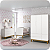 Quarto de Bebê Berço + Cômoda Sapateira + Guarda Roupa 3 Portas Branco Classic - Imagem 2