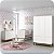 Quarto de Bebê Berço + Cômoda Sapateira + Guarda Roupa 3 Portas Branco Classic - Imagem 2