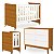 Quarto de Bebê Berço Evolution + Cômoda 6 Gavetas Classic Savana - Imagem 1