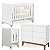 Quarto de Bebê Berço Evolution + Cômoda 6 Gavetas Classic Branco - Imagem 1
