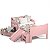 Mini Cama Infantil Montessoriana com Baú Bella Rosa + Colchão - Imagem 3
