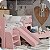 Mini Cama Infantil Montessoriana com Baú Bella Rosa + Colchão - Imagem 4