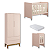 Quarto de Bebê Berço Evolution + Guarda Roupa 2 Portas Classic Rosa - Imagem 2
