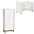 Quarto de Bebê Berço Evolution + Guarda Roupa 2 Portas Classic Branco - Imagem 1