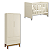 Quarto de Bebê Berço Evolution + Guarda Roupa 2 Portas Classic Areia - Imagem 1