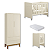 Quarto de Bebê Berço Evolution + Guarda Roupa 2 Portas Classic Areia - Imagem 2