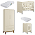 Quarto de Bebê Berço Evolution + Guarda Roupa 2 Portas Classic Areia - Imagem 3
