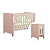 Quarto de Bebê Berço Evolution + Cômoda 1 Porta 3 Gavetas Classic Rosa - Imagem 5