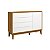 Cômoda Sapateira Elfe Classic com 1 Porta e 4 Gavetas Branco Fosco/Savana - Imagem 1