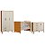 Quarto de Bebê Berço Evolution + Cômoda + Guarda Roupas Isis Areia/Savana - Imagem 1