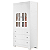 Guarda Roupa Infantil New Katatau 2 Portas 3 Gavetas Branco Brilho - Imagem 1