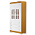 Guarda Roupa Infantil New Katatau 2 Portas 3 Gavetas Branco Fosco/Savana - Imagem 1