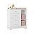 Cômoda Infantil 1 Porta e 4 Gavetas New Katatau Branco Brilho - Imagem 3