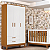 Guarda Roupa Infantil Flip 3 Portas e 2 Gavetas Branco Fosco/Savana - Imagem 2