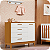 Cômoda Sapateira Infantil 1 Porta 4 Gavetas Flip Branco Fosco/Savana - Imagem 2