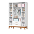 Quarto de Bebê Berço + Cômoda + Guarda Roupas Branco Fosco Flip - Imagem 6