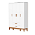 Quarto de Bebê Berço + Cômoda + Guarda Roupas Branco Fosco Flip - Imagem 5