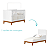 Quarto de Bebê Berço + Cômoda + Guarda Roupas Branco Fosco Flip - Imagem 4