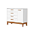Quarto de Bebê Berço + Cômoda + Guarda Roupas Branco Fosco Flip - Imagem 7