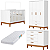 Quarto de Bebê Berço + Cômoda + Guarda Roupas Branco Fosco Flip - Imagem 3