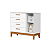 Quarto de Bebê Berço + Cômoda + Guarda Roupas Branco Fosco Flip - Imagem 8