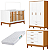 Quarto de Bebê Berço + Cômoda + Guarda Roupas Branco Fosco/Savana Flip - Imagem 3